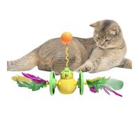 Bsbkoj Plumas para Gato | Caña Señuelo Forma Chick Basculante - Bola De Entretenimiento para Gatito Suministros Interactivos Juego Interior Exterior Casa Apartamento Viaje Jardín Suelo