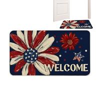Bsbkoj Portable Non Slip Door, Mat Patriotic Absorbent 73x43cm|28.74x16.92in, Rug System Lightweight Quality Design Unit, Easy Clean Gear, Entryway Outdoor Floor Mat, for Home and Porch Indoor Uses