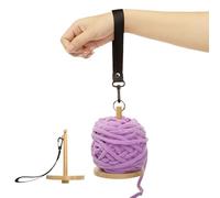 Bsbkoj Portable Yarn Holder, Wrist Yarn Sppenser, Wooden Yarn Spinner, Crochet Yarn Holder, Antislip Yarn Organizer, Creative Yarn Dispenser, 9.5x9.5x14.5cm/3.74x3.74x5.71 pulgadas, for Knitting,