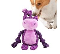 Bsbkoj Puppy Tug, Interactive Squeaky Animal Rope Chew Training Tug of War Feature, Durable Dog Rope for Boredom Relief Active Play Family Fun Travel Beach Park Yard Home Indoor Outdoor Use
