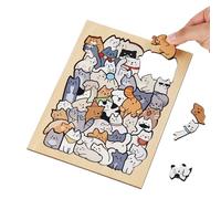 Bsbkoj Puzzle Juegos - Juguete Educativo con Tema de Gato | Puzzle de Madera | para niños Juegos Familiares Días lluviosos Vacaciones Reuniones Fin de Semana Actividades sociales