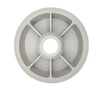 Bsbkoj Silicone Serving Dish, 6-Compartment Snack Tray, Round Food Grade Container, Flexible Divided Bowl, Portable Treat Holder, Candy Platter for Kids Sofa Bed, Beach Picnic Table