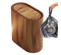 Bsbkoj Small Trash Can, Trash Can Bathroom, 11.61x11.42x6.3 pulgadas, Lidded Covered Decorative Compact Waste Basket for Kitchen, Bedroom, Dorm, Home, Space-Saving Design