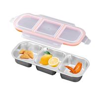 Bsbkoj Snack Pack Contenedores, Stackable Reusable Fruit Box, Multi-Compartment Design, Leakproof with Silicone Seal, Durable Food Storage, for Meal Prep, Take-Out, Condiments