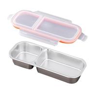 Bsbkoj Snack Pack Contenedores, Stackable Reusable Fruit Box, Multi-Compartment Design, Leakproof with Silicone Seal, Durable Food Storage, for Meal Prep, Take-Out, Condiments