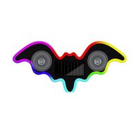 Bsbkoj Solar Powered Car LED Ambient Light, Bat Shape Color Changing Cordless Interior Decorative Lighting Strip, for SUV RV Truck Van Dashboard Window Door Panel C-Pillar Mood Atmosphere