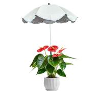 Bsbkoj Sombra para plantas, altura ajustable, resistente a los rayos UV, estaca estable, sombrilla para plantas y flores, para jardín, patio, camino, balcón, césped, césped y, beige, Siehe
