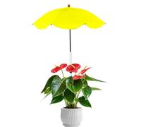 Bsbkoj Sombra para plantas, altura ajustable, resistente a los rayos UV, estaca estable, sombrilla para plantas y flores, para jardín, patio, camino, balcón, césped, césped y, amarillo, Siehe
