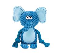 Bsbkoj Squeaky Dog Toys, Durable Rope Plush Chew Doll, Interactive Teething Toy for Pets, Soft & Tough Design, Fox Elephant Frog (24 cm), ideal para Chewers & Playtime