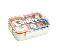 Bsbkoj Stainless Steel Lunch Box, 3 Compartment Leak Proof Food Container for Meal Prep Adults Long Tail Secure Lid Design, Durable Rust Resistant Build, Lunch Box Food Storage Container for School