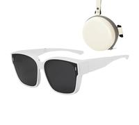 Bsbkoj Sunglasses Over Glasses for Women, UV Protection Folding Sunglasses, Portable Eyewear for Men and Womens, Ideal for Sports, Biking, Fishing, Beach, Outdoor Travel, Hiking, Lightweight