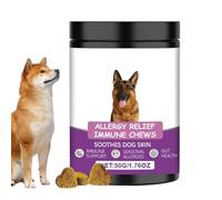 Bsbkoj Suplementos para Perros con Picor En La Piel | Premios Masticables para Picor y Piel Irritada Canina | Tabletas Masticables Suministros para Mascotas para Recuperación Viaje Diario Hogar