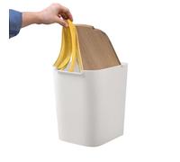 Bsbkoj Swing Lid Trash Bin, Large Capacity Garbage Holder, Tall Storage Container with Easy Lid, Flexible Recycling System, Smooth with Modern Style, Household Waste for Kitchen Study