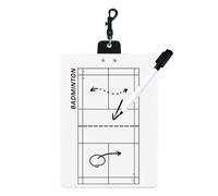 Bsbkoj Tabla de Clip de Voleibol, compacta, bádminton, 12,6 x 8,66 Pulgadas, Adorable Doble Lateral Deportes Team Strategy Board, Coaching Clipboard for Tenis