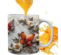 Bsbkoj Taza de cerámica para mujer, taza de diseño floral, taza de cerámica novedosa, taza de té para mujeres, taza de café para el día de San Valentín, taza de cerámica de Navidad, taza del día de la