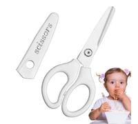 Bsbkoj Tijeras para alimentos Niños | Tijeras para alimentos seguros y saludables con cubierta protectora para cuchilla | domésticas con punta redondeada, de cocina para