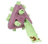Bsbkoj Treat Dispensing Dog Toy, Teething Cleaner Pyramid Shape, 5.28x4.72x4.72 Inches Adorable Bite-Resistant Puppy Puzzle Toys, Interactive Pet Plush for Small Medium Large Dogs