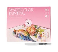 Bsbkoj Watercolor Workbook, libro de pintura amigable para principiantes, juego de pintura de 12 colores con pincel, kit de colorear artístico para niños y adultos, 7,48 x 5,67 pulgadas para el hogar
