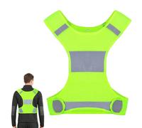 BSBUY Chaleco de Seguridad Reflectante, Chaleco de Seguridad de Alta Visibilidad, Chaleco de Seguridad Amarillo que Refleja para Correr Montar en Bicicleta Caminar y Andar en Moto