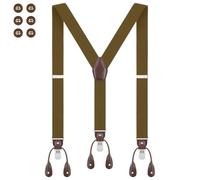 BSBUY Tirantes Hombre, 3.5cm Ancho Tirantes para Pantalones Hombre con Clips Extra Fuerte, Elegante Retro Tirantes Caballero Adjustable, Accesorio Traje Hombre de Business Fiesta Boda, 80-120cm