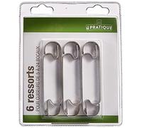 BSCA Lote de 6 resortes para tarrinas o terrinas, Acero Inoxidable, Talla única, 6