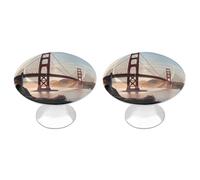 BSCKKDMN Golden Gate Bridge - Pomos redondos para gabinetes de cocina, cajones de cocina, decoración con tornillos, pomos para cajones de cocina, oficina en casa, cocina