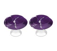 BSCKKDMN Pomos redondos para gabinetes de cocina con textura de color morado oscuro, tiradores decorativos con tornillos, pomos para cajones de cocina, oficina en casa, cocina