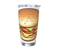 BSCKKDMN Vaso aislado con tapa y popote, 20 onzas, taza de café de viaje de acero inoxidable de doble pared, taza de té, comida rápida, botella de agua a prueba de fugas, regalos para mujeres y