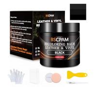 BSCPAM Reparador de Cuero Negro,Pintura para Cuero,Reparador de Cuero para Coches,Reparador Líquido de Cuero para Sofás,Vinilo,Asientos de Automóvil,Zapatos,Abrigos,Reparación de Arañazos y Manchas