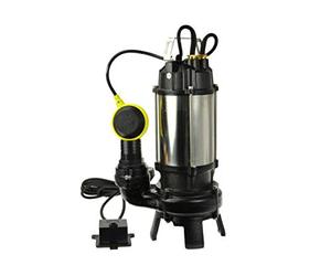 BSD Bomba de Aguas Sucias Sumergible Con Trituradora y Flotador - Cuerpo en Níquel/Hierro Fundido Para Aguas Residuales - 1100W, 17000L/h, Altura de Impulsión Máx. 16,5m