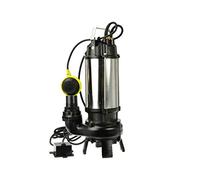 BSD Bomba Sumergible de Aguas Sucias con Trituradora y Flotador - Cuerpo en Níquel/Hierro Fundido para Aguas Residuales - 1500W, 23 000L/h, Altura de Impulsión máx. 17,5m