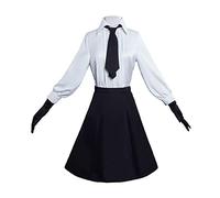 BSD - Disfraz de cosplay de Dazai Osamu de Nakahara Chuuya/Yosano Akiko, traje de cosplay de anime Nakajima Atsushi, uniforme de detective, pantalón o camisa, conjunto completo con peluca, traje de