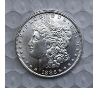 BSDIAOSU Versión Original de 1886S de la Moneda de dólar de Plata Morgan de los Estados Unidos, artesanías Antiguas, Monedas conmemorativas extranjeras