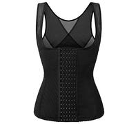 Bsdsl Faja Chaleco Colombiano para Mujer Talle Largo, de Látex Interior y Exterior Color Beige para Uso Diario, Reduce el Abdomen y Cintura (Color : Black, Size : XXL)
