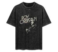 BSDZ Roy Orbison Guitar and Logo T-Shirt Graphic tee Printed Top Mens Black Shirt M