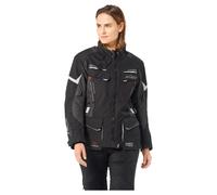 Büse Lago Pro Chaqueta textil de la motocicleta de las señoras, negro, tamaño 50 para Mujer