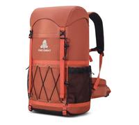 Bseash 40L Leichter wasserdichter Wanderrucksack mit Regenschutz, Outdoor Sport Reise Tagesrucksack Multifunktions Reisetasche für Camping Klettern Skifahren Radfahren (Orange)