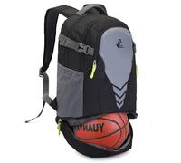 Bseash Mochila de Baloncesto de 35L con Compartimento Inferior para balones, Bolsa de Gran Capacidad para Material Deportivo para jóvenes, niños, niñas, Baloncesto, Voleibol, fútbol, Gimnasia, Equipo
