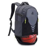 Bseash Mochila de Baloncesto de 35L con Compartimento Inferior para balones, Bolsa de Gran Capacidad para Material Deportivo para jóvenes, niños, niñas, Baloncesto, Voleibol, fútbol, Gimnasia, Equipo