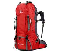 Bseash Mochila de senderismo ligera impermeable de 60L con cubierta de lluvia, mochila deportiva al aire libre para escalada acampar y turismo