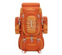 Bseash Mochila impermeable de 70 L (65 + 5) para senderismo, camping, con cubierta para lluvia, deportes al aire libre, viajes, para escalada y turismo (naranja)