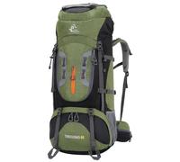 Bseash Mochila impermeable de 80 L para senderismo, camping, con cubierta para la lluvia, ligera, para deportes al aire libre, viajes, escalada, turismo, Verde militar, 80L, Mochilas de viaje