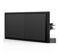 BSEED Interruptor de luz con Garfio,Interruptores modernos con Mate,Basculante Con Placa Grande,Conexión Rápida sin Tornillos,E-Series,1 Gang 1 Vía,150mm Negro