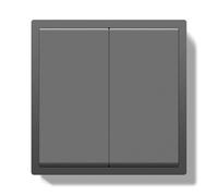 BSEED Interruptor Pared 2 Gang 2 Vías, Interruptor Doble con Marco de PC, Conmutador Interruptor Pared con Abrazadera de Cable y Garra para Cable, Interruptor Doble Pared Gris 80x80cm