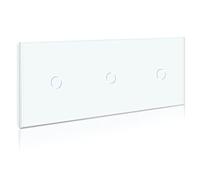 BSEED interruptor tactil Triple,1 Gang 1 Vía+ 1 Gang 1 Vía+1 Gang 1 Vía interruptor táctil de pared Blanco con indicador LED, interruptores de luz pared con con panel de vidrio templado