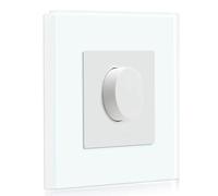 BSEED LED Dimmer Switch White,1 Gang Rotary Leading-Edge Dimmer Light Switch 500W,LED Dimmer Switch Suitable for Dimmable Led Lights/Incandescent Lamps