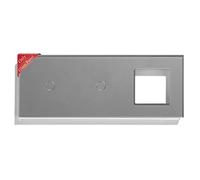 BSEED Marco panel de marco de vidrio para interruptor de luz y enchufe,panel de vidrio para interruptor de luz de pared y enchufe 1 Gang+1 Gang +marcos Gris 228 mm