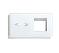 BSEED Panel de marco de vidrio con marco para WiFi Interruptor Persiana y enchufe,cristal panel de vidrio para WiFi Interruptor Persiana y toma de Blanco 157 mm