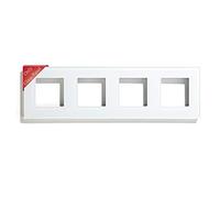 BSEED Panel de vidrio con marco para interruptores de luz y enchufes Panel de vidrio de vidrio para interruptores de luz de pared y enchufes Blanco 299 mm