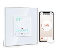 BSEED Zigbee Termostato Controlador de Temperatura Blanco para Calentar Agua,5A Smart Termostato con Pantalla Táctil LED Compatible con Alexa y Google Home(Need Tuya Gateway Hub)